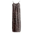 thumbnail image 4 of ZHOGXU Summer Dresses For Women Sleeveless Spaghetti Strap Leopard Print Backless Comfortable Loose Fit Dress For Casual Daily Wear,Brown,L, 4 of 7