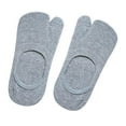 thumbnail image 1 of Esquirla Women's Flip Socks Tabi Split Toe Two Toe Low Cut Flat Invisible Socks Gray, 1 of 8