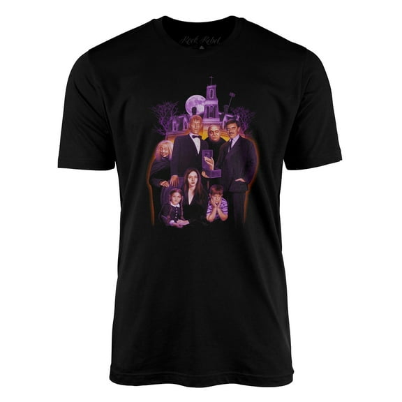 Rock Rebel Men's Addams Family Full Color "A" Family T-Shirt Large