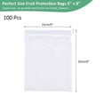 thumbnail image 3 of Uxcell 100 Pack Fruit Protection Bags - 6x8 Inch Fruit Netting Bags with Drawstring Apply to Plants(White), 3 of 7