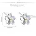 thumbnail image 4 of Fiudx Pendientes Elegantes, Diseño Floral con Separación de Temperamento, Elegante Accesorio de Aleación, Ligero y Compacto, Ideal para Uso Personal, Fiesta o Regalo, Ideal para Amantes de La Moda, F, 4 of 6