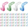 thumbnail image 1 of Clothes Hanger Connector Hooks Extender Clips Cascading Clothes Hangers Space Saving Plastic Hangers for Clothes Hanger Hooks for Space Saver Clothes Organizer (Green, Blue, White, Pink,100 Pcs), 1 of 8