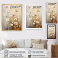 thumbnail image 4 of Designart "Breeze Among Beige Wildflowers I" Wildflowers Floater Framed Wall Art Living Room, 4 of 5