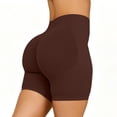 thumbnail image 7 of COMVALUE Women's Workout Impact Shorts 3.6" /4.5" Scrunch Butt Lifting Gym Shorts Yoga Running Biker (Brown, XL), 7 of 7