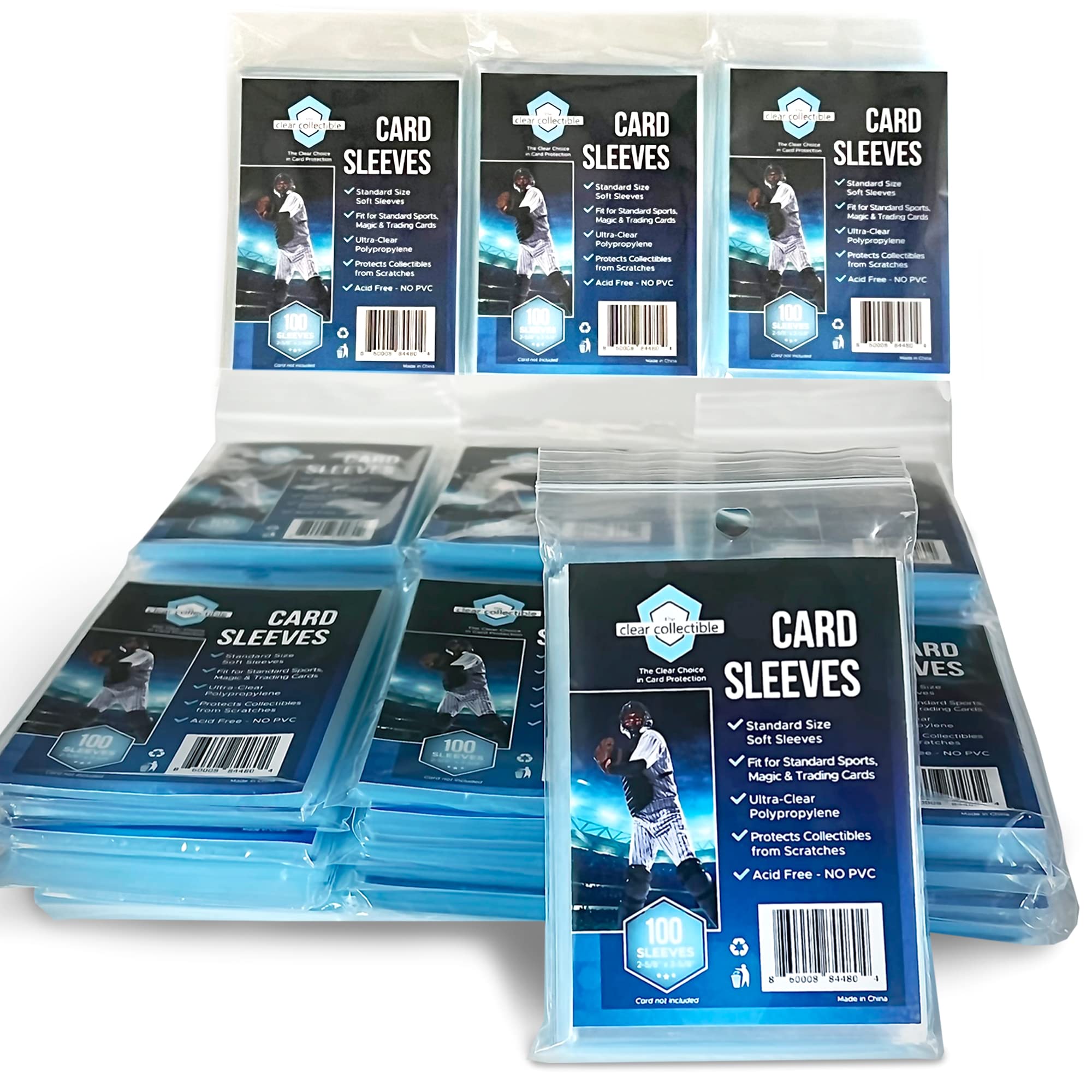 600 Count Card Sleeves Bulk 600 Count Penny Sleeves For Trading Cards -  Clear Soft Card Protectors For Baseball, MTG, Sports Cards