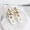 White, variant on Retro Matte Metallic Acetate Stud Earrings Leopard Link Chain Women Gold Jewelry