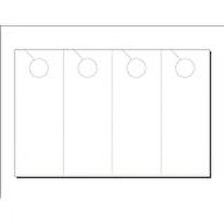 Door Hangers, Print-Ready, 3.25" x 8.5", 4-UP on 8.5" x 13" White 65-lb Cover Stock, Perfed for Separation with 1" Holes - 250 Sheets