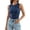 Z01 Navy, variant on Women's Textured Tank Top Casual Crewneck Sleeveless Shirt Summer Lightweight Ribbed Knit Shell Top Solid Blouse Tee Outfits