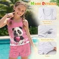 thumbnail image 6 of Psesaysky Panda Love Heart Tankini Swimsuits for Girls Round Neck Tank Tops with Shorts 2 Piece Bathing Suits for Teens Girl 6-15 Years, 6 of 7