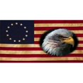 thumbnail image 1 of Betsy Ross 13 Colonies Flag With Eagle Photo License Plate, 1 of 1