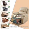 thumbnail image 6 of DISNIMO Boho Mandala Paw Print Recliner Covers Anti-Crumb Sofa Cover Dustproof Armchair Slipcover, 6 of 7