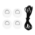 thumbnail image 1 of Ensemble de Coussinet en D en Acier Inoxydable, Patch en PVC et Cordon de Choc de 5 mm pour Kayak, Canots, Gréement, Bateau Gonflable en PVC, Radeau, Dinghy, Accessoires de Kayak, Blanc, 1 of 4