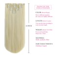 Blonde Hair Extensions Clip Hair Extension 22" 5 Oz Straight Synthetic