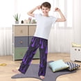 thumbnail image 5 of Boy's Pajama Pants Boys' Long Sleep Pants Children's Pajama Pants Loose Fitting Pajama Pants are Convenient to Put on and Take off M Halloween Purple Hat, 5 of 9