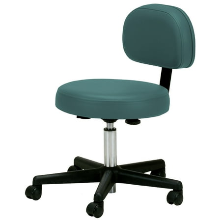 EARTHLITE Pneumatic Massage Rolling Stool with Backrest - Adjustable, No Leaking (vs. Hydraulic) Salon & Spa Massage Chair (Various Colors)