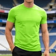 thumbnail image 2 of ibiyuan Mens Running Shirts Short Sleeve Crewneck T-Shirt Quick-Dry Gym Tee Upf 50+ Sun Protection Wicking Tops Breathable Workout Performance Hiking Tee Top, 2 of 5