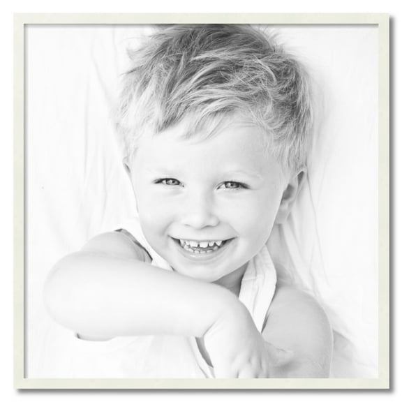 ArtToFrames 33" x 33" White Picture Frame, 33x33 inch White Wood Poster Frame (WOM-5138)