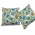 thumbnail image 3 of 18x18 Inch 2 Pack Outdoor Floral Throw Pillows,Waterproof & Fade-Resistant Patio Cushions for Bed,Couch,Sofa and Patio Furniture-Soft & Comfortable Decorative Pillow Covers,Blue, 3 of 8