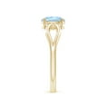 thumbnail image 3 of Angara Natural 0.6 Ct. Aquamarine Solitaire Ring in 14K Yellow Gold for Women (Ring Size: 11.5), 3 of 10