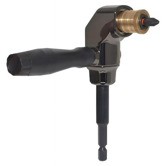 TOP! Right Angle Drill Attachment, All Metal Body 90 Degree Adapter with Detachable Handle, Bit Corner