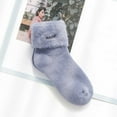 thumbnail image 2 of HNMKIU Women's Velvet Thermal Socks for Sleeping and Winter Comfort Soft Cozy Homewear Dark Blue,One Size, 2 of 4