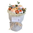thumbnail image 3 of Ramo de flores artificiales de crochet, accesorios para fotografía con ramo de flores, ramo de flores de crochet tejido para compromiso naranja, 3 of 10