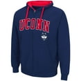 thumbnail image 2 of Men's Colosseum Navy UConn Huskies Big & Tall Full-Zip Hoodie, 2 of 3