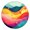 Colorful Tie Dye, variant on Colorful Tie Dye Mountain Pattern Round Fitted Tablecloth with Elastic Edge,Dining Table Cover Waterproof,Outdoor Round Tablecloth for Camping,Dining,Indoor and Outdoor