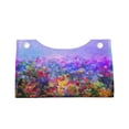 thumbnail image 4 of Lsque Colorful Purple Cosmos Flower Printed Long Tissue Box Cover Holder, Facial Paper Organizer Dispenser,Triangle with Bottom Belt, PVC Leather Decorative Organizer, 4 of 9