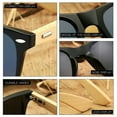 thumbnail image 3 of Polarized Bamboo Wooden Sunglasses Men Women Retro Iconic Horn Rimmed Frame Wood, 3 of 7