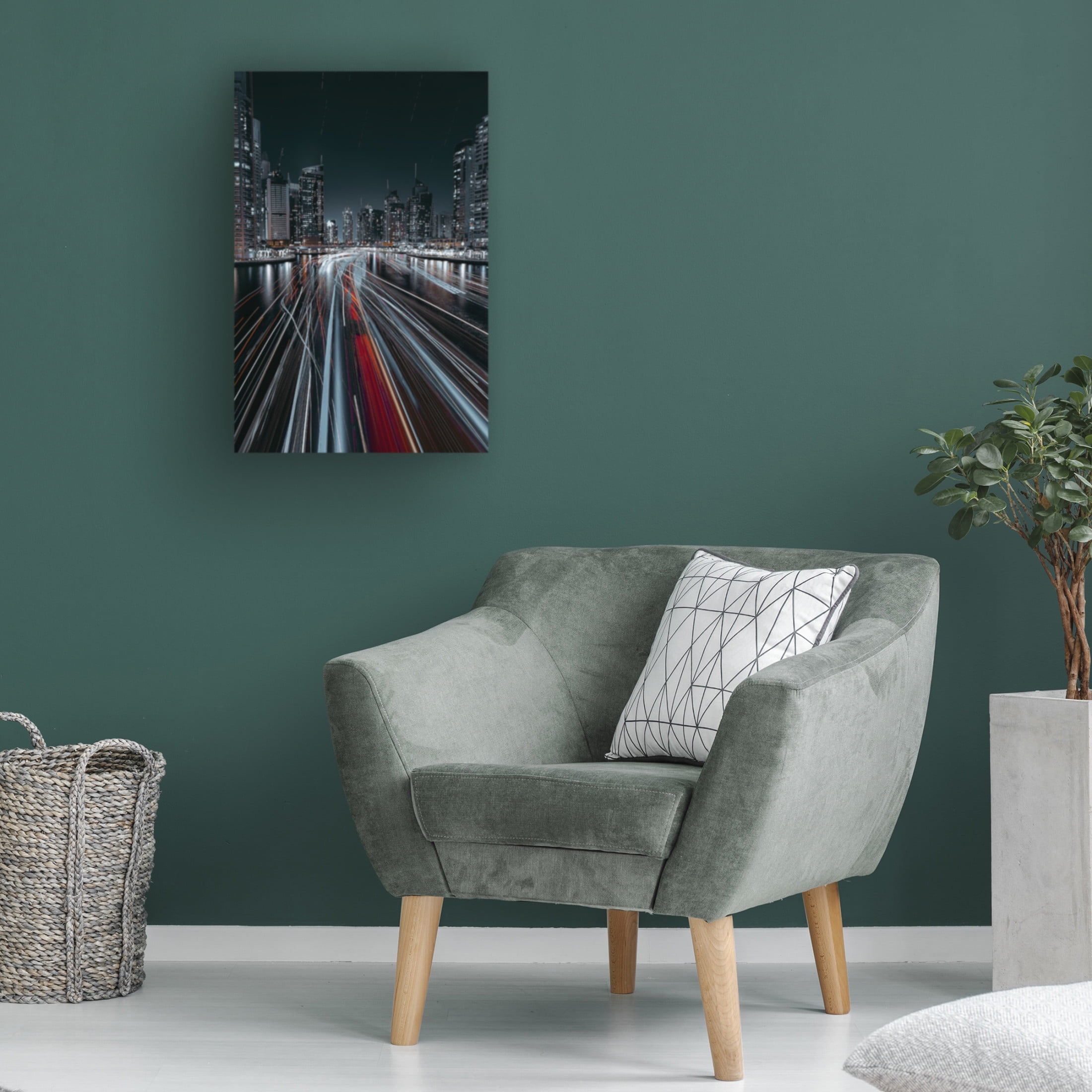 Canvas Wall Art - Carmine Chiriaco 'Traffic Jam In The Dubai Canal' Wall Art for Living Room, Bedroom, or Office Décor by Trademark Fine Art - 22 x 32 Inches
