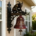 thumbnail image 5 of Krampus Doorbell Vintage Resin Wall Mounted - Halloween and Christmas Holiday Decor for Front Door Porch, Gothic Farmhouse Outdoor Decoration with "Be Good Or Be Gone" Sign (1 Count), 5 of 8