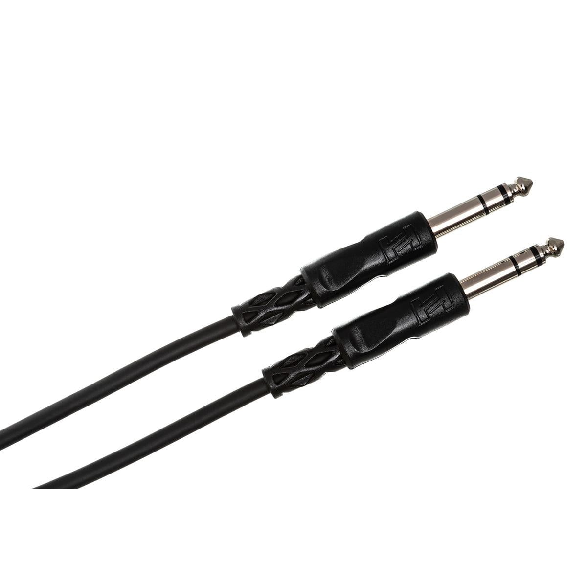 Hosa Technology 2x Stereo 1/4" Male Phone to 1/4" Male Phone TRS Cable, 15'