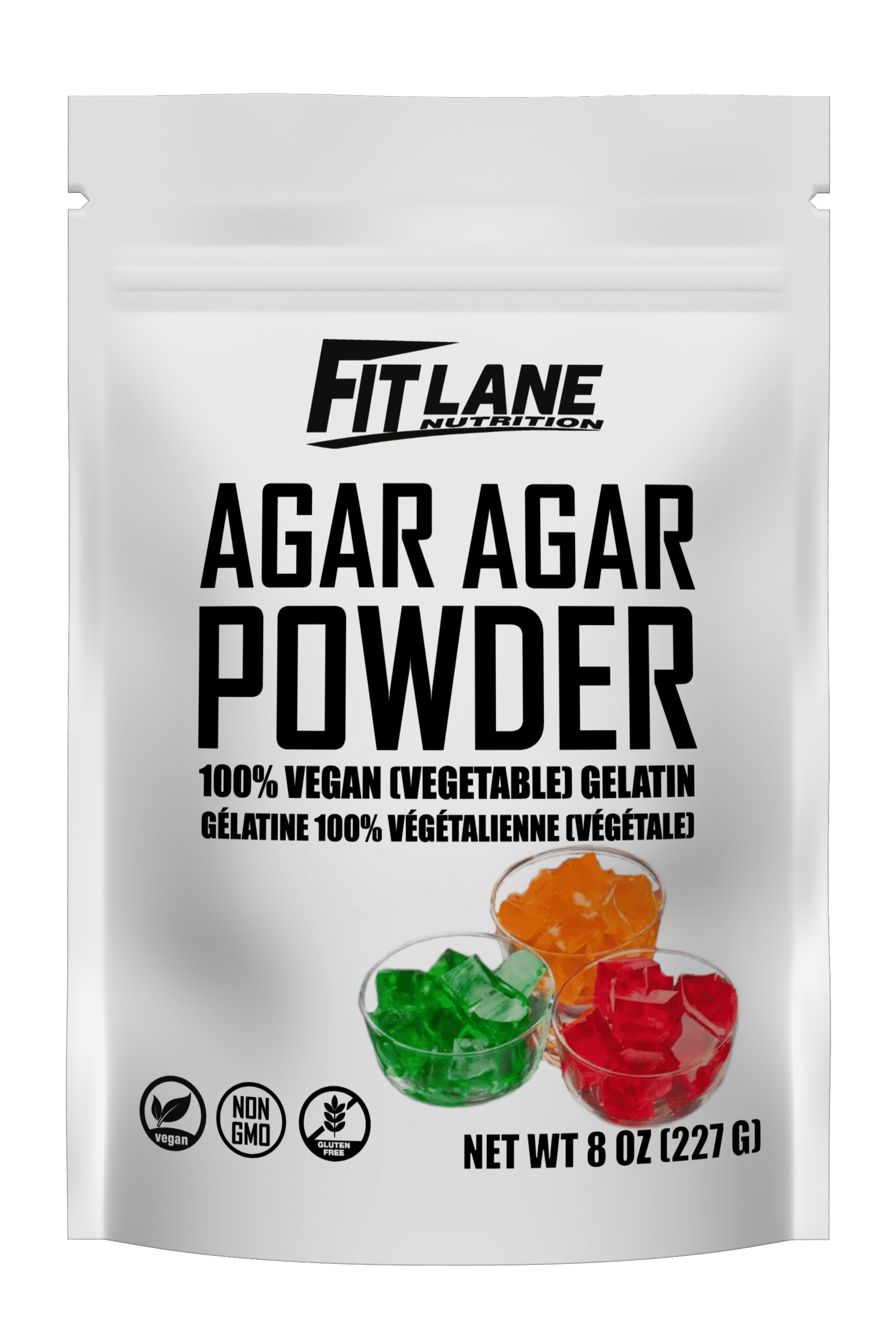 Agar Agar Powder. Vegan (Vegetarian) Gelatin. Non GMO, Gluten Free and Nutrient Rich. 8 oz Bag