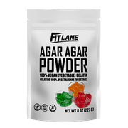Agar Agar Powder. Vegan (Vegetarian) Gelatin. Non GMO, Gluten Free and Nutrient Rich. 8 oz Bag, Unflavored