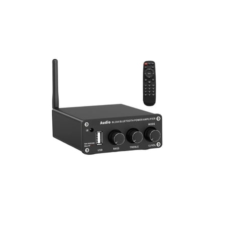 BL20A Bluetooth Sound Power Amplifier 2.1CH 100W Mini HiFi Amp Bass Treble with Remote Control