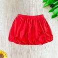 thumbnail image 3 of Kidsy Toddler Baby Girls Embroidery Bubble Skirt – Peruvian Pima Cotton, Balloon Skirt, Elastic Waist, Pull-On, Solid Colors, Persimmon, 4, 3 of 11