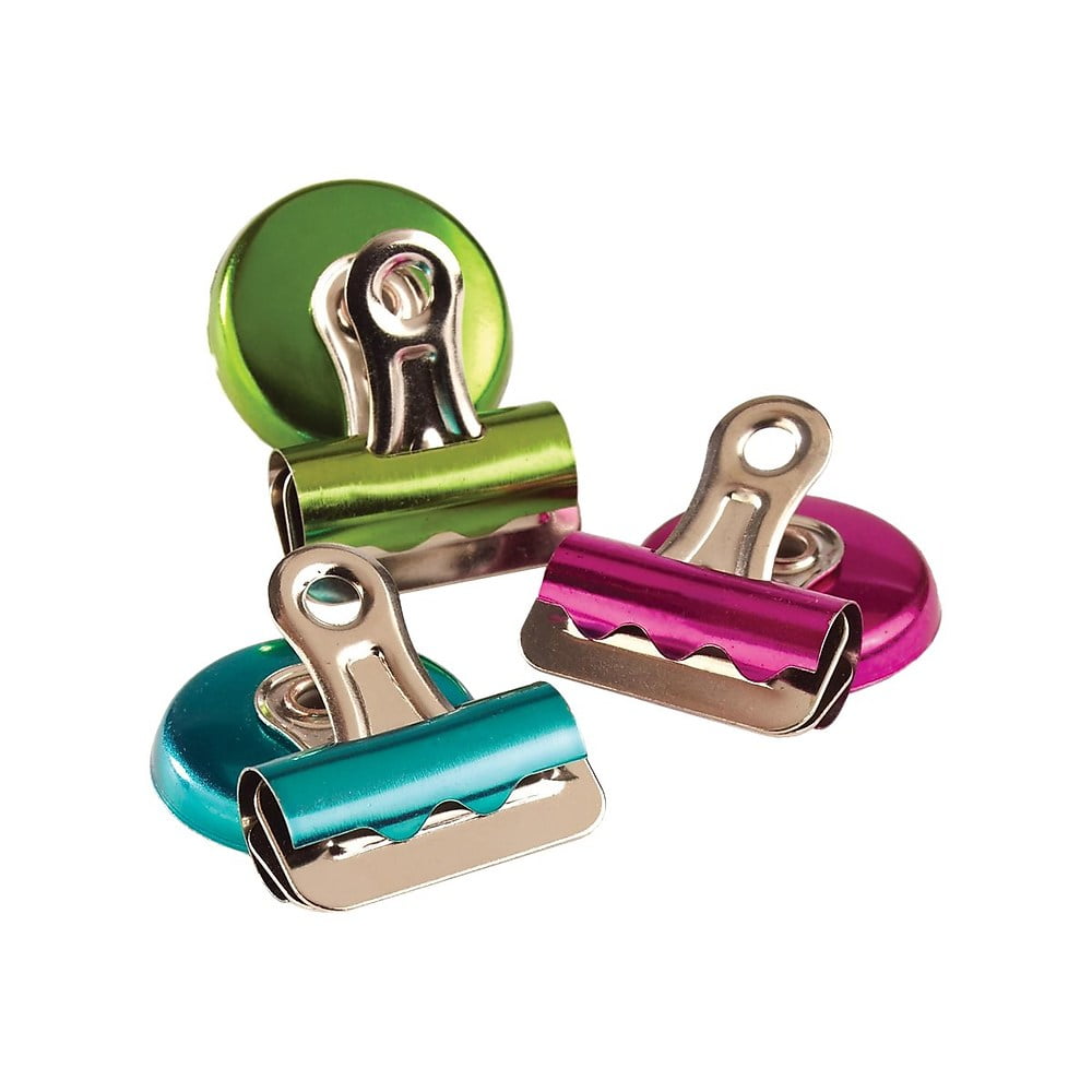 Staples #1 Magnetic Bulldog Clips Assorted Colors 3/Pack 422097 - Walmart.com