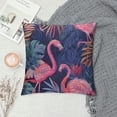 thumbnail image 2 of PHYHOO Pillowcase Tropical Plants Pink Flamingos Throw Pillow Covers Shells for Couch Office Bedroom Home Decoration, 2 of 5