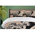 thumbnail image 4 of Ambesonne Beige Black Duvet Cover Sets, Musician, 2-King, Beige Black, 4 of 7