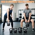 thumbnail image 6 of BalanceFrom Kettlebell Sets, 5, 10, 15, 20 lb Strength Training Home Gym Weights, Black, 6 of 8