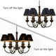 thumbnail image 4 of Set of 6 Mini E14 Lampshades in Black & Gold for Table or Floor Lamps, 4 of 4