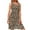 Khaki womens dresses, variant on Wycnly Womens Dresses Vintage High Waist Flowy Pleated Swing Tunic Tank Short Sun Dresses Casual Leopard Print Crewneck Sleeveless Mini Summer Dress Khaki s Under $5