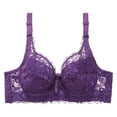 thumbnail image 5 of SNOWSONG Bras for Women, 3-Pack High Support Bra for Women Adjustable Straps Full Cup Up Bra Comfort Wireless Underwear, Push up Bra, Wireless Bras for Women, Bra Set Purple 36, 5 of 9