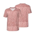 thumbnail image 6 of Rocae Rose Gold Pink Glitter for Breathable Men's Baseball T-Shirt Fashionable Casual Baseball Jersey, Moisture-wicking Sportswear XX-Large, 6 of 9