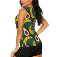 thumbnail image 3 of Fotbe Banana And Avocado Blusas Sin Mangas para Mujer – Estilo Casual, Corte Suelto, Slim-Fit, Cuello Redondo Deportivo, Tops de Verano para Gimnasio y Yoga-Medium, 3 of 7