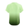 thumbnail image 6 of YUNAFFT Summer 2024 New StyleWomen's V-neck short sleeved Gradient color Tops Girls sports T-shirt Easter, 6 of 6