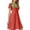 Z05-Red, variant on YAYUBA Cruise Outfits for Women 2026 Womens Fashion Dress Solid Color Short Sleeve V Neck Mid Length Dress Vacation Flowy Maxi Dresses