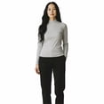 thumbnail image 4 of Ambar Women's Mock Neck Long Sleeve Slim Fit Ribbed Knit Top, Grey,L - US, 4 of 5