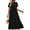 B-Black, variant on Long Dresses for Women Summer Short Sleeve Casual Crewneck Maxi Dress with Pockets
